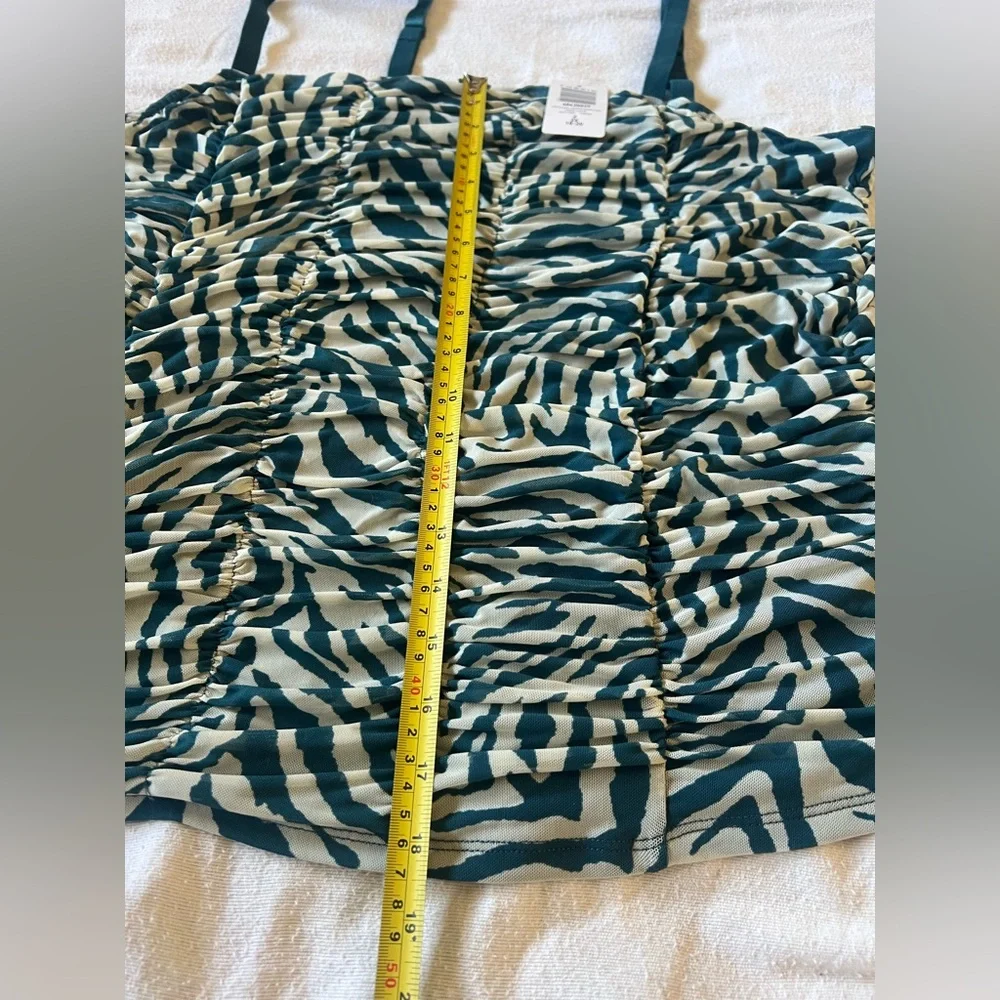 Torrid Tank - Texture - Club - Dress Down - Dress Up Spagheti Strap Ruthced - Picture 3 of 5